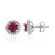 Madagascar Ruby Silver Earrings