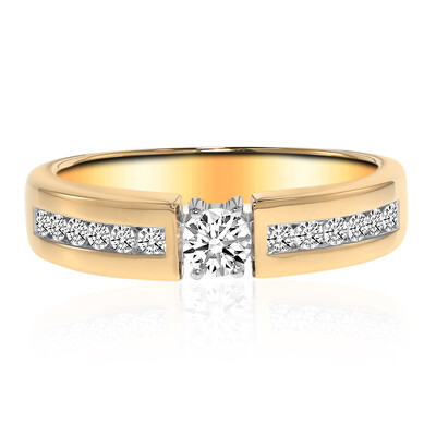 18K IF (D) Diamond Gold Ring (Annette)