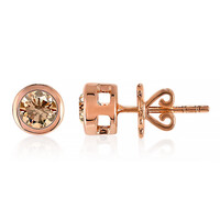 14K VS1 Argyle Rose De France Diamond Gold Earrings