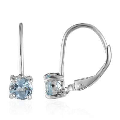 Sky Blue Topaz Silver Earrings