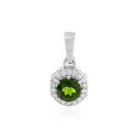 Russian Diopside Silver Pendant