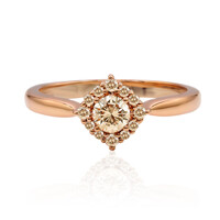 9K SI1 Argyle Rose De France Diamond Gold Ring