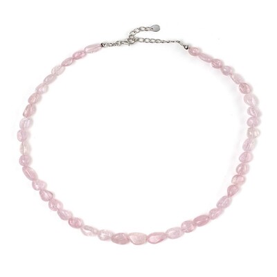 Morganite Silver Necklace