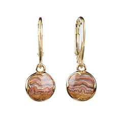 Lace Agate Silver Earrings