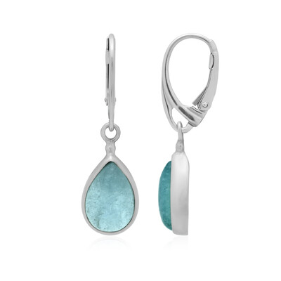 Aquamarine Silver Earrings