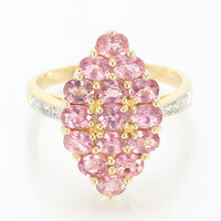 18K Unheated Padparadscha Sapphire Gold Ring (AMAYANI)