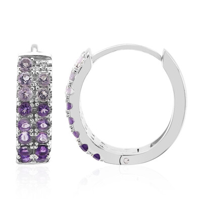 Bolivian Amethyst Silver Earrings