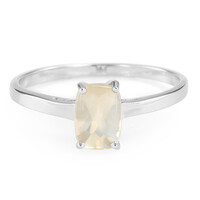 Moon Sunstone Silver Ring