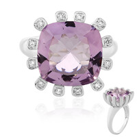 Rose de France Amethyst Silver Ring