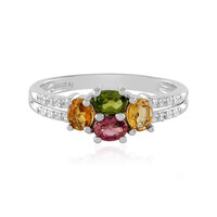 Fancy Tourmaline Silver Ring