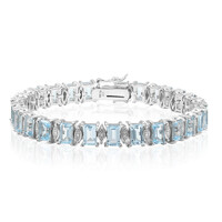 Sky Blue Topaz Silver Bracelet