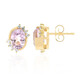 9K Patroke Kunzite Gold Earrings