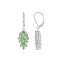 Tsavorite Silver Earrings