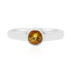 Cognac Scapolite Silver Ring