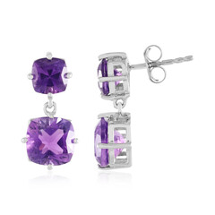 Moroccan Amethyst Silver Earrings