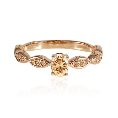 14K VS1 Argyle Rose De France Diamond Gold Ring (Annette)