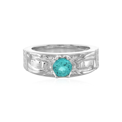 Blue Apatite Silver Ring