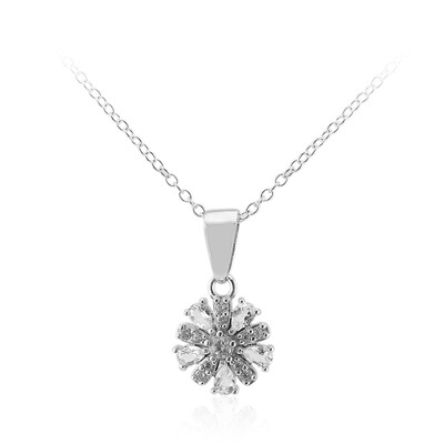 White Topaz Silver Necklace