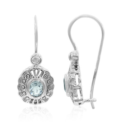 Sky Blue Topaz Silver Earrings