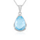 Sky Blue Topaz Silver Necklace