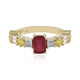 9K Bemainty Ruby Gold Ring (Adela Gold)