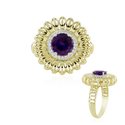 9K Uruguayan Amethyst Gold Ring (Ornaments by de Melo)