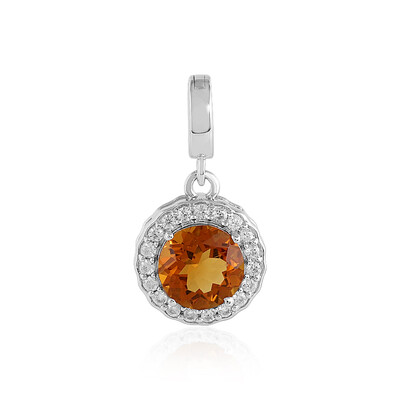 Madeira Citrine Silver Pendant