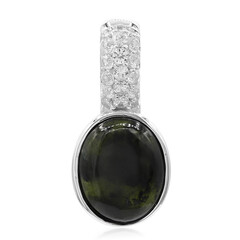 Black Jadeite Silver Pendant