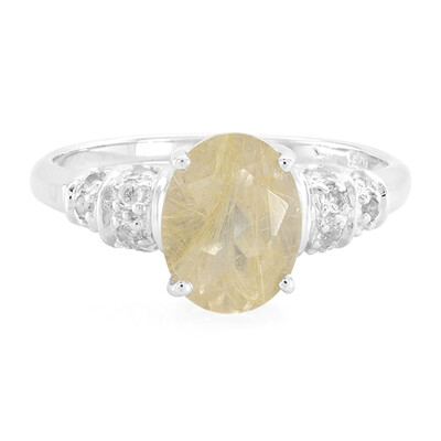 Rutile Quartz Silver Ring