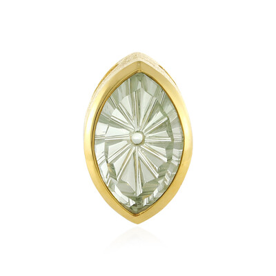 Green Amethyst Silver Pendant