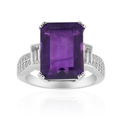 Zambian Amethyst Silver Ring