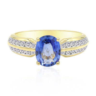 14K Ceylon Sapphire Gold Ring (Annette)