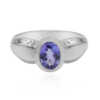 Unheated Tanzanite Silver Ring