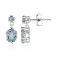 Brazilian Aquamarine Silver Earrings