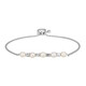 White Freshwater Pearl Silver Bracelet