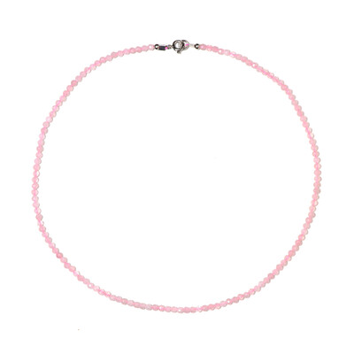 Rose Quartz Silver Necklace