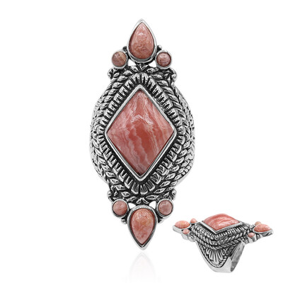 Rhodochrosite Silver Ring (Art of Nature)