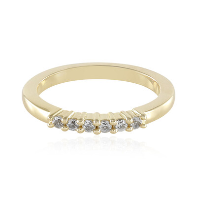 9K White Sapphire Gold Ring (Adela Gold)