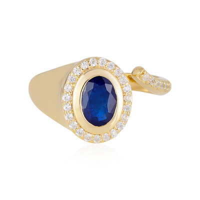 Royal Blue Spinel Silver Ring