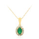 10K AAA Zambian Emerald Gold Necklace