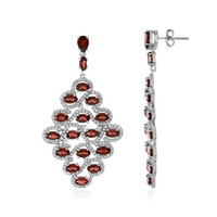 Mozambique Garnet Silver Earrings