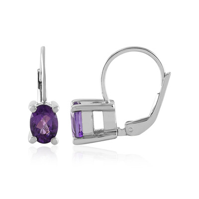 Moroccan Amethyst Silver Earrings