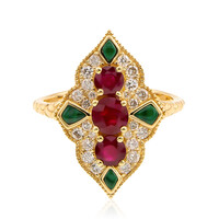 14K AAA Mozambique Ruby Gold Ring (CIRARI)