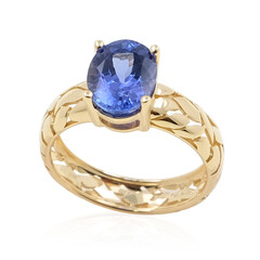 9K AAA Tanzanite Gold Ring (de Melo)