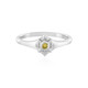 I3 Yellow Diamond Silver Ring