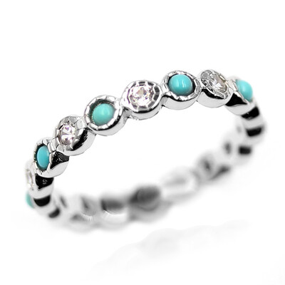 Campitos Turquoise Silver Ring (Anne Bever)