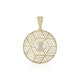 9K White Freshwater Pearl Gold Pendant (Ornaments by de Melo)