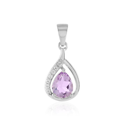 Rose de France Amethyst Silver Pendant