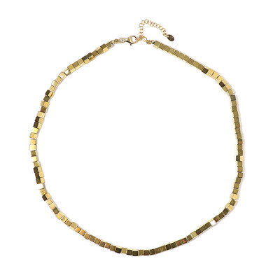 Golden Hematite Silver Necklace