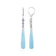 9K Blue Chalcedony Gold Earrings (KM by Juwelo)